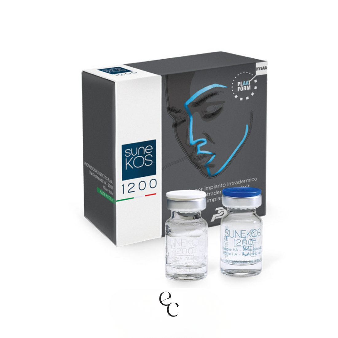 Opakowanie produktu Sunekos Performa 1200 stymulator tkankowy z ampułkami na białym tle